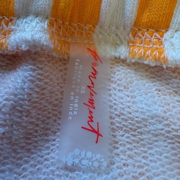 Free People "All Star Stripe" Shorts in Clementine White SZ XS NWOT - Picture 3 of 6